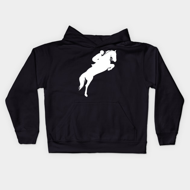 Horse Jump Kids Hoodie by Horse Holic